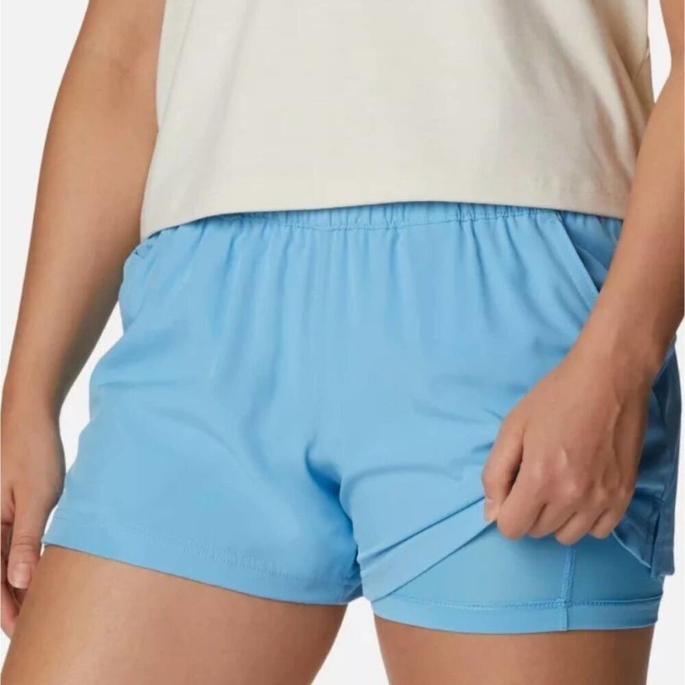 Columbia Alpine Chill Core Shorts Aqua Teal Plus Size 3X Active Hiking Running